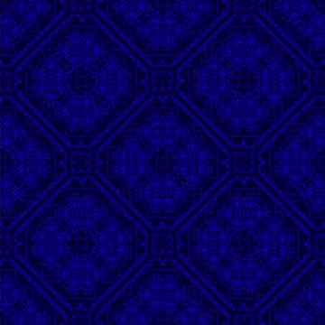 Blue Ornamental Seamless Line Pattern 스톡 일러스트