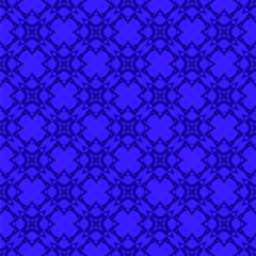 Blue Ornamental Seamless Line Pattern Stock Illustration
