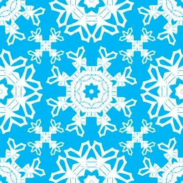 Blue Ornamental Seamless Line Pattern Illustrazione stock