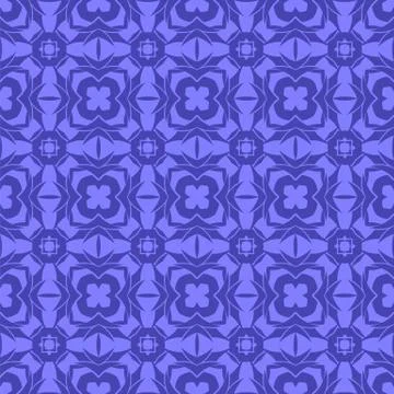 Blue Ornamental Seamless Line Pattern Illustrazione stock