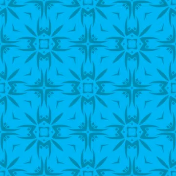 Blue Ornamental Seamless Line Pattern 스톡 일러스트
