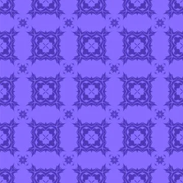 Blue Ornamental Seamless Line Pattern Stockillustratie