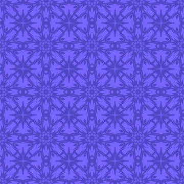 Blue Ornamental Seamless Line Pattern Illustrazione stock