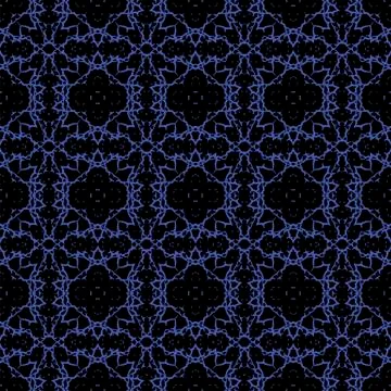 Blue Ornamental Seamless Pattern. Endless Texture. Oriental Geometric Ornament Stock Illustration