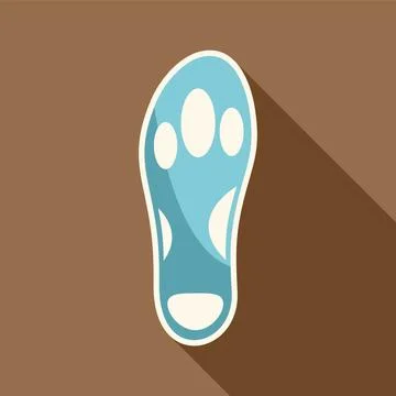 Blue orthopedic insole correcting flat foot condition Stock Illustration