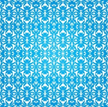 Blue ottoman decorative background Stock Illustration