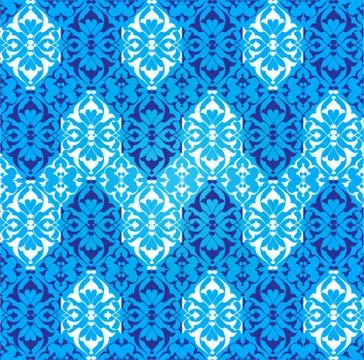 Blue ottoman decorative background two Stock Illustration