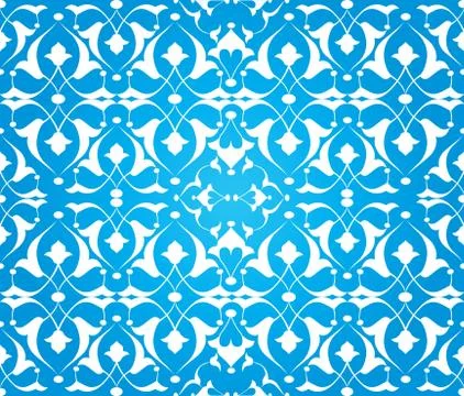 Blue ottoman decorative background version Stock Illustration
