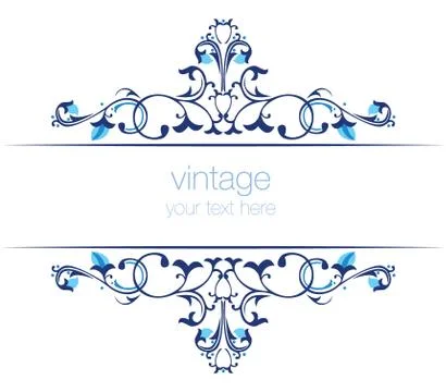 Blue ottoman serial patterns twenty-two Stock Illustration