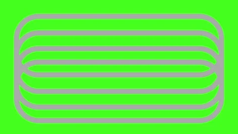 Blue outline rectangle animated line on green screen Stock Footage 338277795