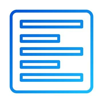 Blue outlined data with rounded corner icon graphic Illustrazione stock