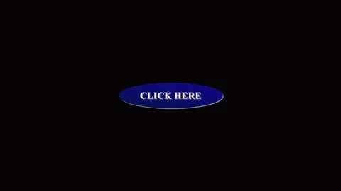 Blue oval button with white text CLICK HERE and subtle 3D effect on black b.. Stock Footage 321587574