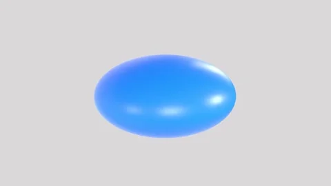 Blue oval shape isolated on white background Stockbeeldmateriaal 307308376