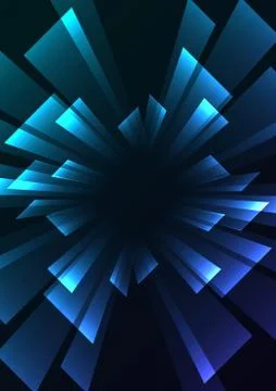 Blue overlap stripe rush in dark background Stock Illustration
