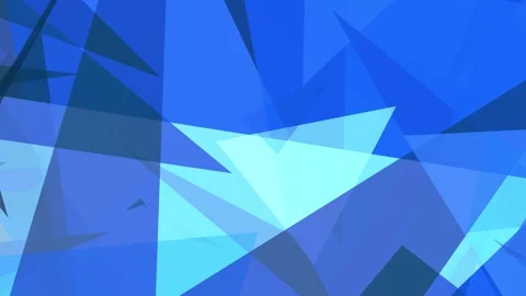 Blue overlapping geometric triangles with color shifting effect, corporate event Stock Footage 346763483