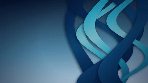 Blue overlapping ribbon bands flow vertically in a wave like motion Stock Footage 342211894