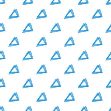 Blue overlapping triangles repeating geometric pattern Stockillustratie