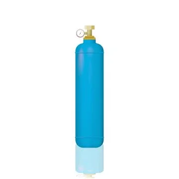Blue oxygen cylinders. Stock Illustration