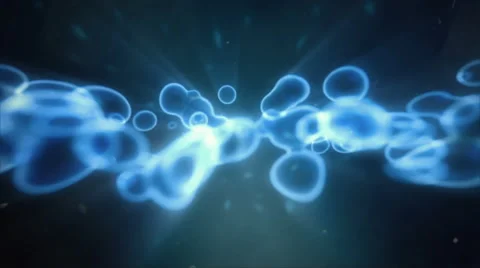 Blue oxygen. Morphing bubbles organic background. Loop. Stock Footage 68862048