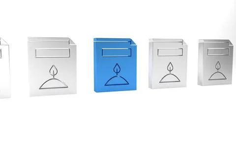 Blue A pack full of seeds of a specific plant icon isolated on white backgr.. Stock Illustration