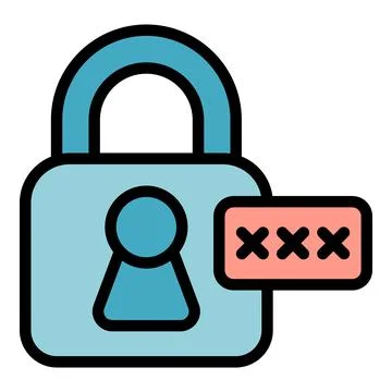 Blue padlock displaying wrong password attempt with three red crosses Stock Illustration