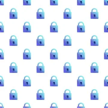 Blue padlock pattern presenting digital security and data protection Illustrazione stock