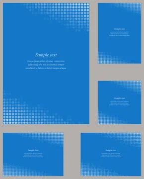 Blue page corner design template set イラスト素材
