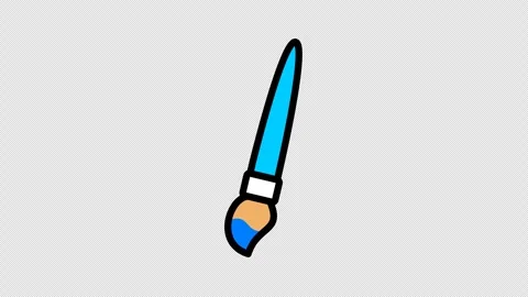 Blue paint brush Stock Footage 333831209