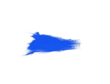 Blue paint brush on white background. Art brush for draw Stock Illustration