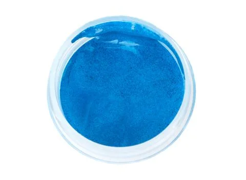 Blue paint in container Stock Photos