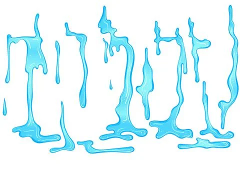 Blue paint dripping Stock Illustration
