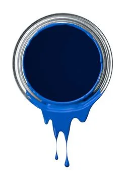 Blue paint drips Foto stock