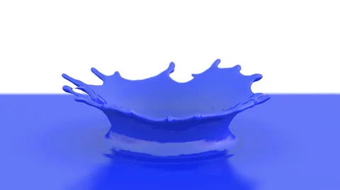 Blue paint drop falling in slow motion in blue paint Stock Footage 59461137