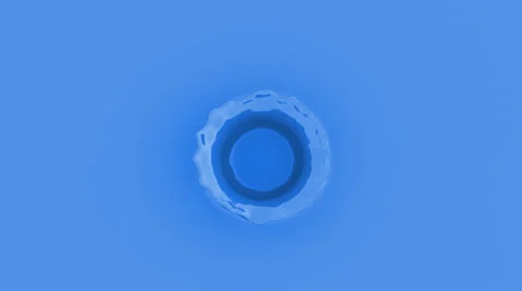 Blue paint drop falling in slow motion in paint making beautiful crown splash Stock Footage 59461190