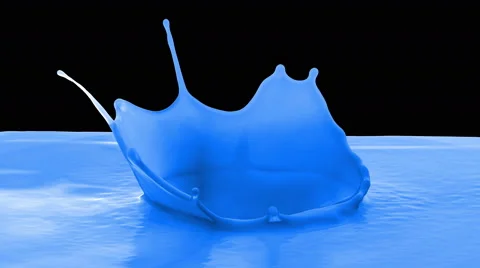 Blue paint drop falling in slow motion in blue paint Stock Footage 59737971