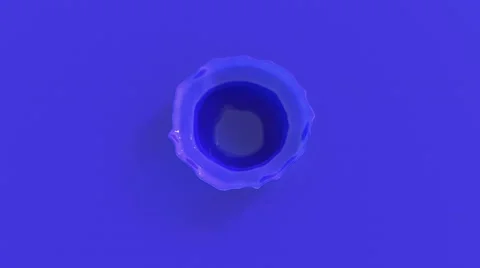 Blue paint drop falling in slow motion in color liquid Stock Footage 61861746