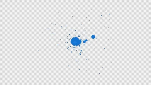 Blue Paint Drops Stock-Footage 210542080