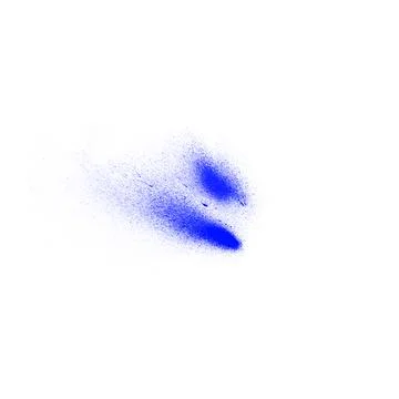 Blue paint explosion brush isolated on white Illustrazione stock