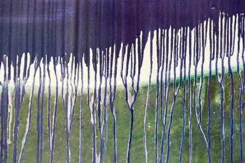 Blue paint flows on canvas Stock Illustration