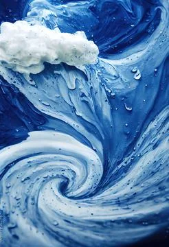 Blue paint foaming whirlpool Stock Illustration