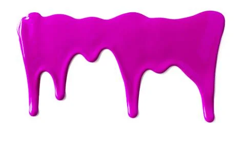Blue paint leaking down white background Stock Photos