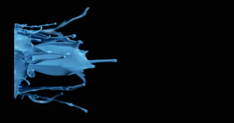 Blue paint in motion in 4K Stock Footage 59921341