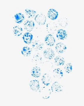 Blue paint pattern collage element Stock Photos