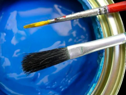 Blue paint Stock Photos