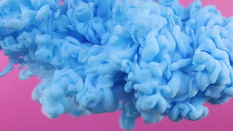 Blue Paint On A Pink Background Stock Footage 170459285