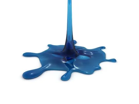 Blue paint splash, isolated on white background Stock Illustration