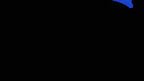 Blue paint splash thrown in slow motion, liquid isolated on black (4K) Stock Footage 137111730