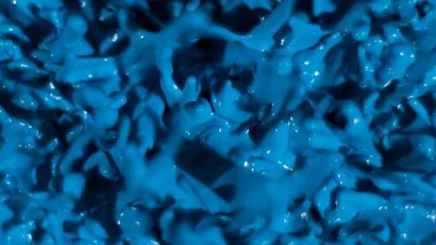 Blue paint splatter background, macro texture Stock Photos