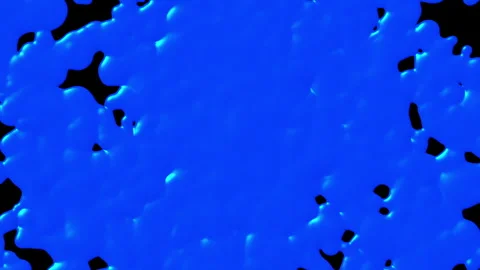 Blue Paint Splattering to Take Up Whole Picture Before Receding on Black Stock Footage 333153768