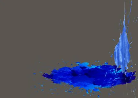 Blue paint spot on Ultimate Gray background Stock Illustration